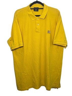 VTG Polo Jeans Co. Yellow Polo shirt with RL USA Embroidered Mens Size Large